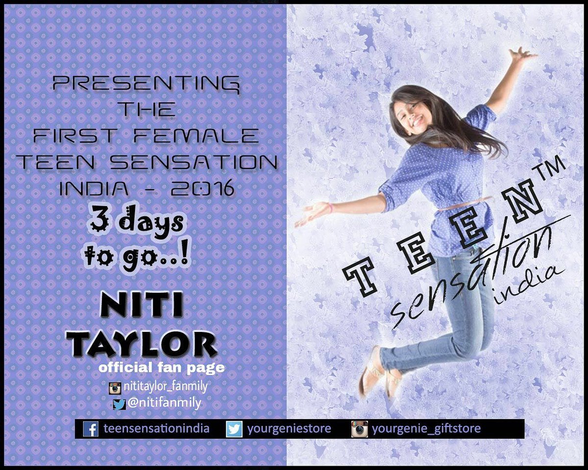 nitifanmily's tweet image. Just 3 more days to go for the magic to  unveil...!!!!
#TSINitiTaylor 
@nititaylor  @yourgeniestore