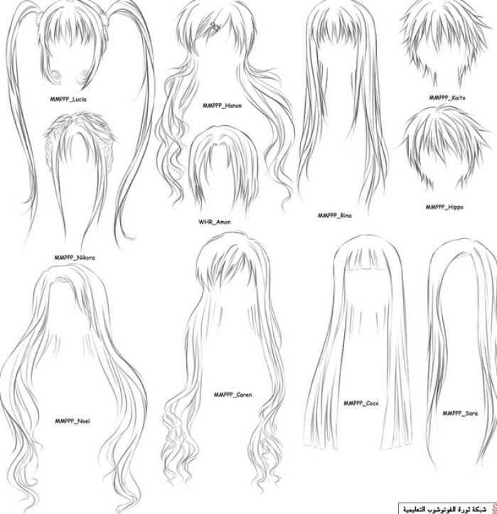 ArtStation - Anime Hairstyles