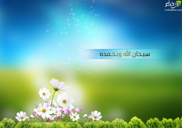 كلمتان خفيفتان على اللسان ثقيلتان في الميزان حبيبتان إلى الرحمن سبحان الله وبحمده سبحان الله العظيم -- صحيح مسلم