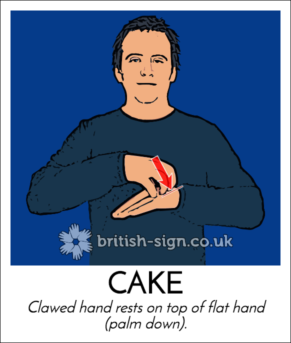 BritishSignBSL's tweet photo. Today's #BritishSignLanguage sign is: CAKE #CarrotCakeDay https://t.co/Nfh3klgk7g https://t.co/MXf0Y8ZbOP