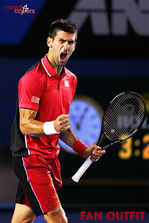 novakworldwide's tweet photo. #NoleFam want "red and black" #FanOutfit .. Here you go! @DjokerNole @UniqloUSA https://t.co/Xq1xIzc1gC