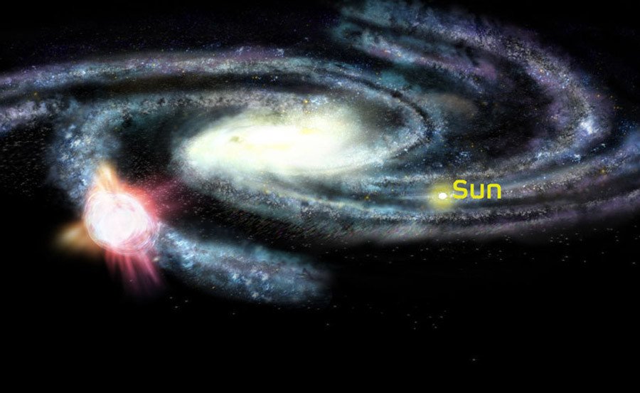 RT_com's tweet photo. Monstrous gas cloud to smash into Milky Way Galaxy with ‘spectacular burst’ https://t.co/rfPIGyU5Ws https://t.co/kAFNuZBmcu
