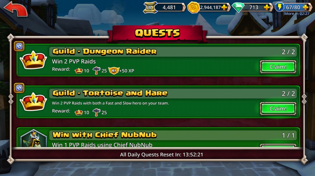 RiggRaffgaming's tweet photo. Love the tortoise and hair guild quests! #dungeonboss#mobile #gaming #ios #riggraff https://t.co/ydpFF1bezx