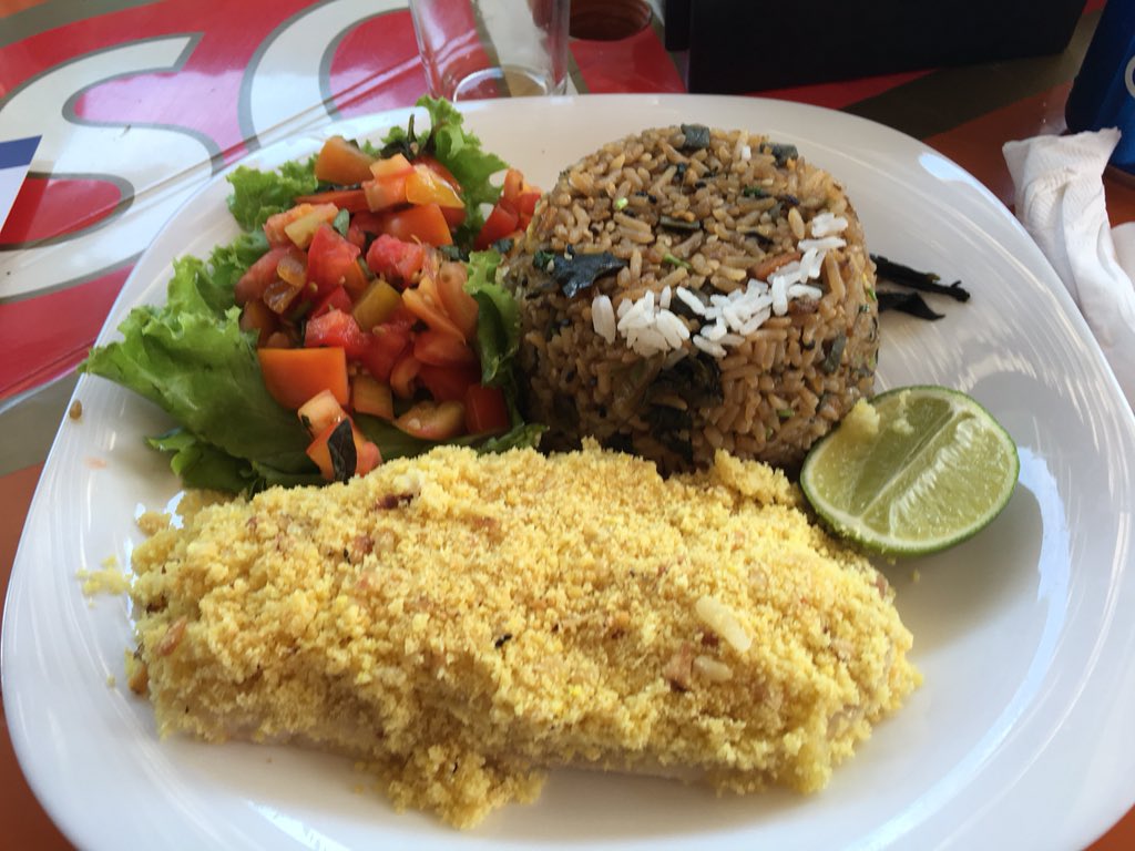 Llego la hora del almuerzo! Probando el Pirarucú 🐟 típico del Amazonas ! 🇧🇷 Experiencia #A350LATAM en Manaos ✈️