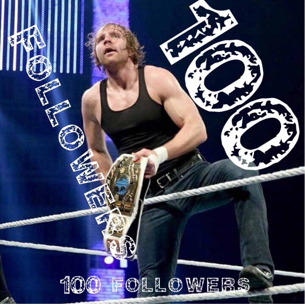 deanfan79's tweet photo. Thank you 100 FOLLOWERS #DeanAmbrose #100 #followers #bestfan #thankyou https://t.co/8bwPa3Jdqt