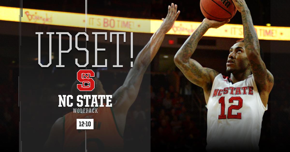 MarchMadnessMBB's tweet photo. Upset!

NC State stops No. 15 Miami, 85-69, behind 30 from Cat Barber. Box score: https://t.co/0WWLMZ5ej9 https://t.co/kI4D7bJHhv