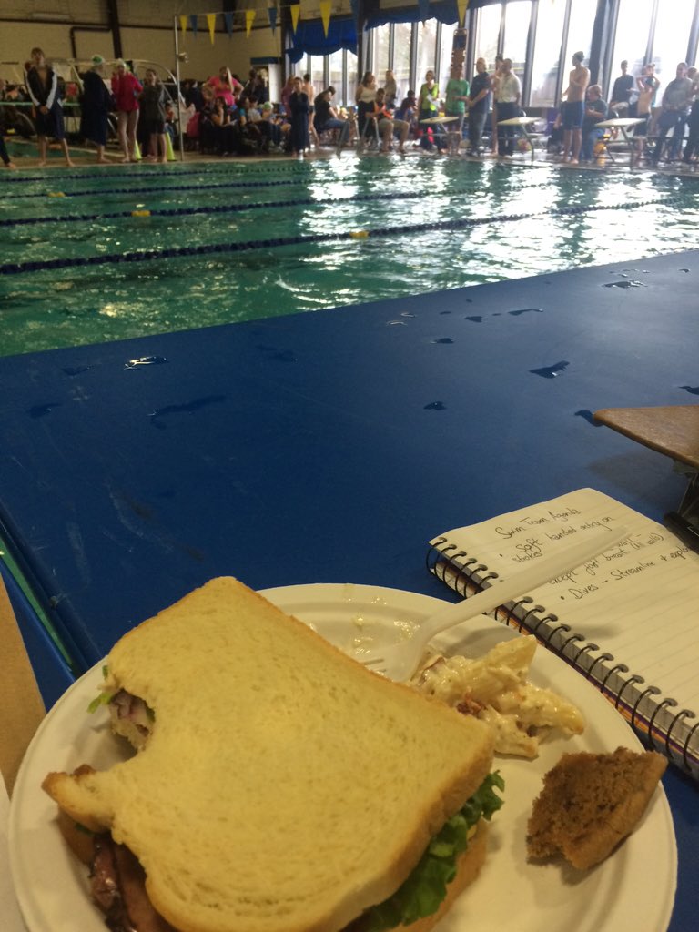 BrandiTeeney's tweet photo. The coach life is a good one. #freefood #YMCAState https://t.co/YROwdHwXSY