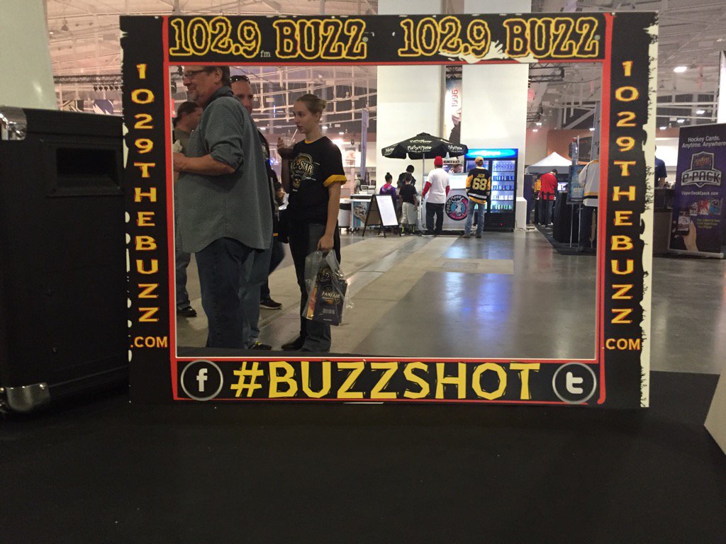 1029thebuzz's tweet photo. Stop by The Buzz Booth at #NHLFanFair and get a picture with the #BuzzSelfieFrame! #BUZZSHOT https://t.co/8i5ogPqujF
