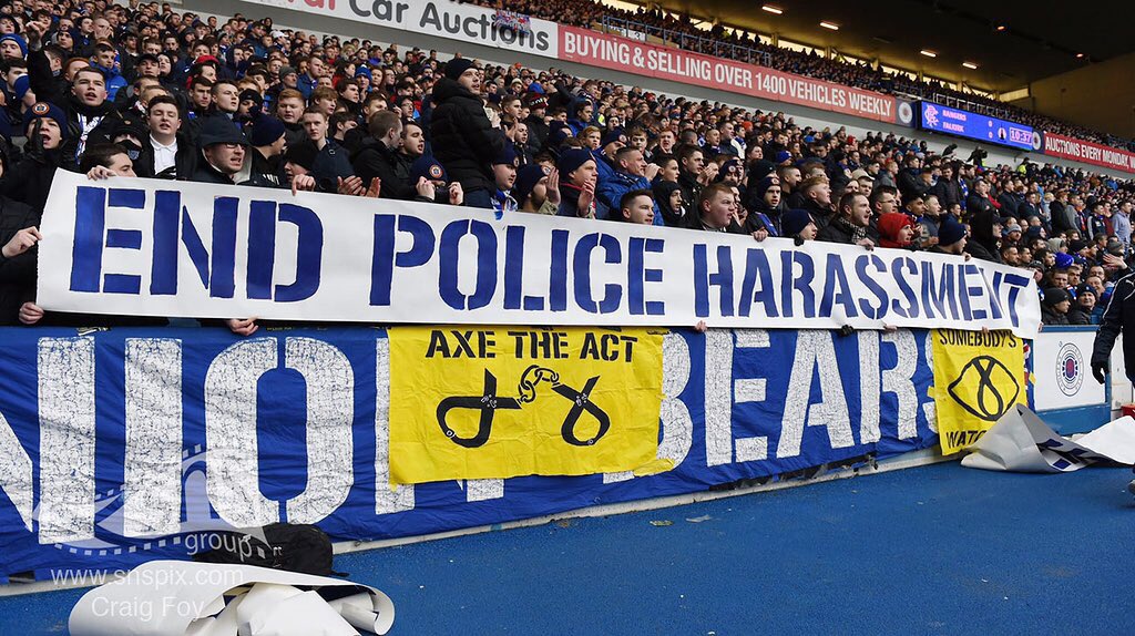 Craig Foy On Twitter Rangers Fans Display Banners V Falkirk
