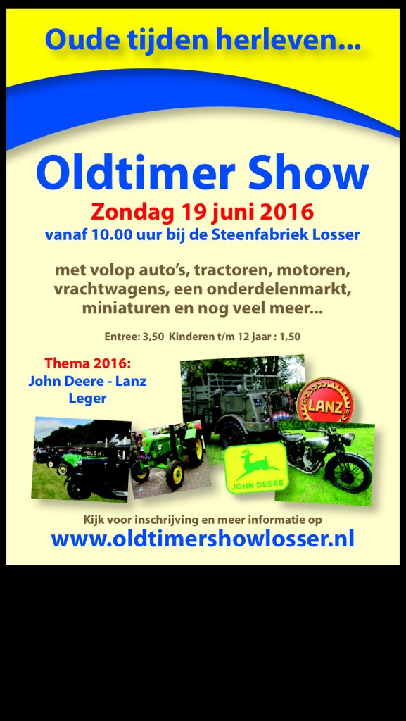 Oldtimershow's tweet photo. Onze flyer voor 2016! https://t.co/NZqpMslbBh