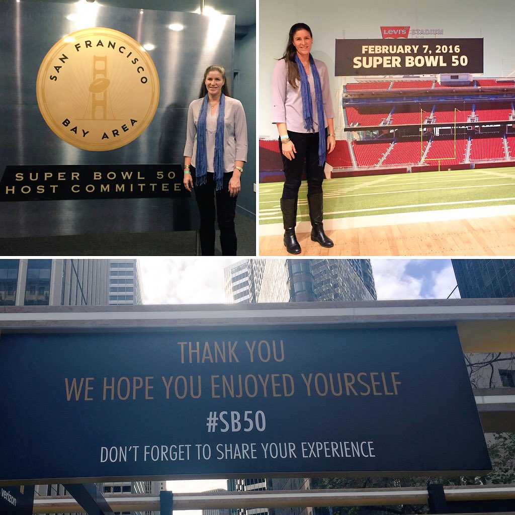 christamgannon's tweet photo. So exciting to be at the opening of #SB50 - the most philanthropic Super Bowl ever! #flyprogram #someonebelievedinme https://t.co/PjoVt0sKL3