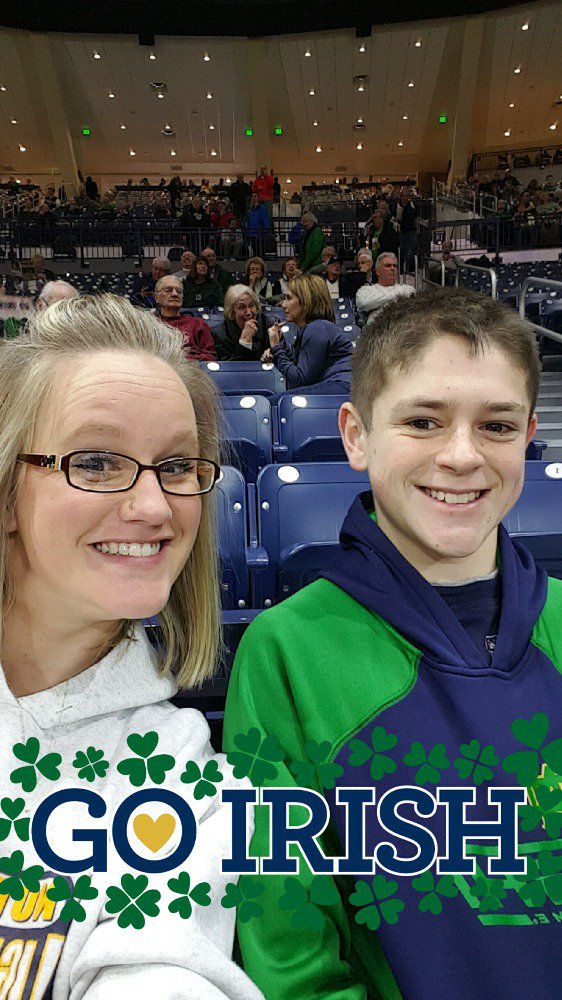 JordonJWoww's tweet photo. Got here early for #TroyMurphy! Go Irish beat the Eagles. #irishvision https://t.co/IGiXcbw5X4