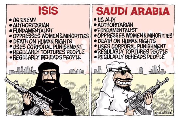 Image result for us and saudis hypocrisy