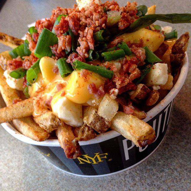 LansdownePlace's tweet photo. Say hello to this bad boy from @NewYorkFries! You've earned one for lunch! #BaconDoubleCheesePoutine https://t.co/YXr5FaCx24