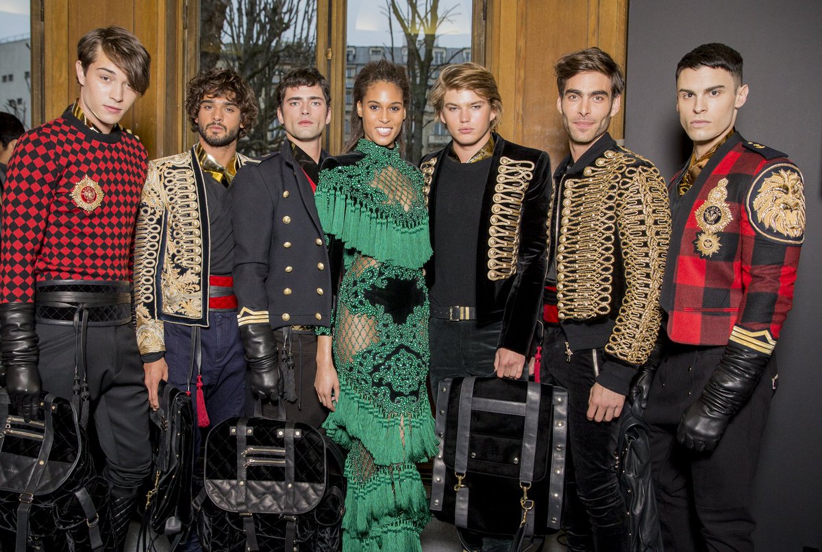 Balmain's tweet photo. "The #BALMAINFW16 is inspired by a renewed appreciation of Paris’ role as the true city of light" - @ORousteing https://t.co/uLB7WrQODW