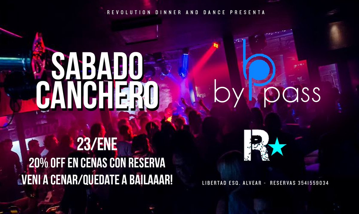 ElPipaIvan's tweet photo. ⭐#REVOLUTION⭐
⭐#VRN2016⭐#SBD23⭐
#SabadoCanchero...En vivo suena #ByPass!
@MovidaCarlosPaz @nochevcp @nochecarlospaz https://t.co/FcR0zjV3TV