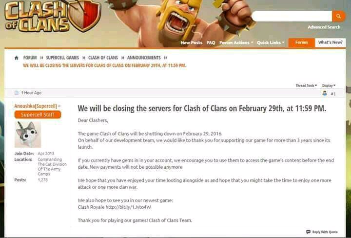 KARAClan's tweet photo. @ClashofClans Is this a real post? Just saw it on the forums. https://t.co/uAG3JzQTiW