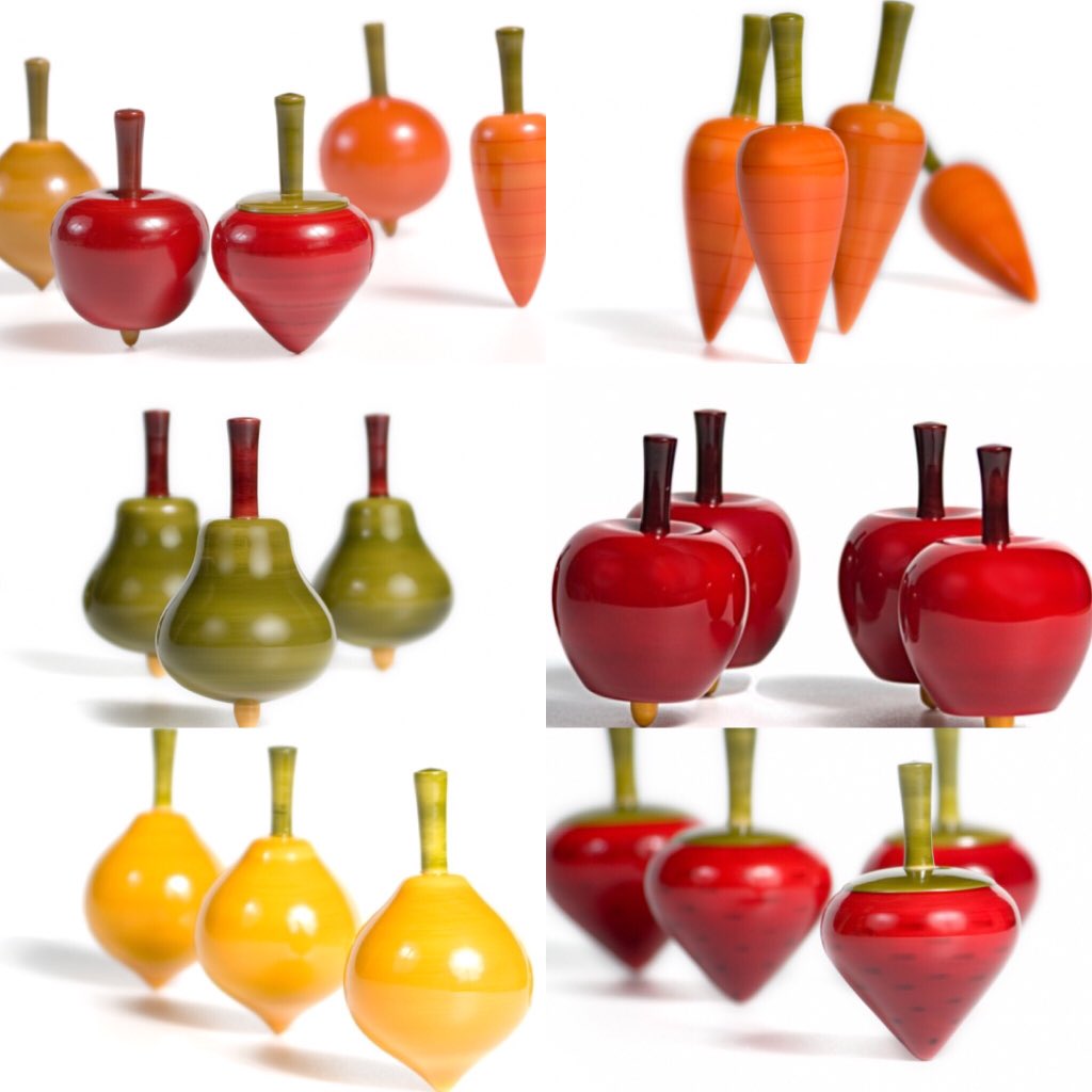 Nos gustan tanto las frutas q tenemos las peonzafrutas!! ohmygood.net/es/35-peonzas-… #juguetes #regalos #peonzas