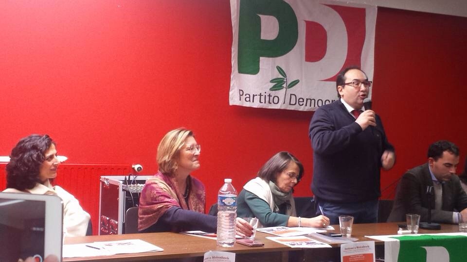 AhmedLaaouej's tweet photo. Débat sur les défis de la gauche ce matin avec le 
#PartidoDemocratico qui a choisi #Molenbeek en solidarité ! https://t.co/r6f6bTwveX