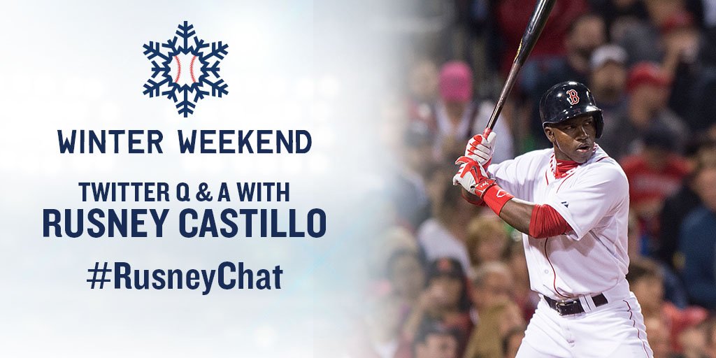 RedSox's tweet photo. We're catching up with @RusneyCastillo soon for a Twitter Q&A! Tweet your questions now using #RusneyChat. https://t.co/alk3Q7271M
