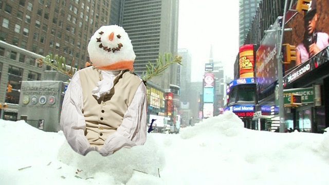 TheTonyAwards's tweet photo. In New York you can be a snow man. #Snowmilton #blizzard2016 https://t.co/2okc4Y9bwb