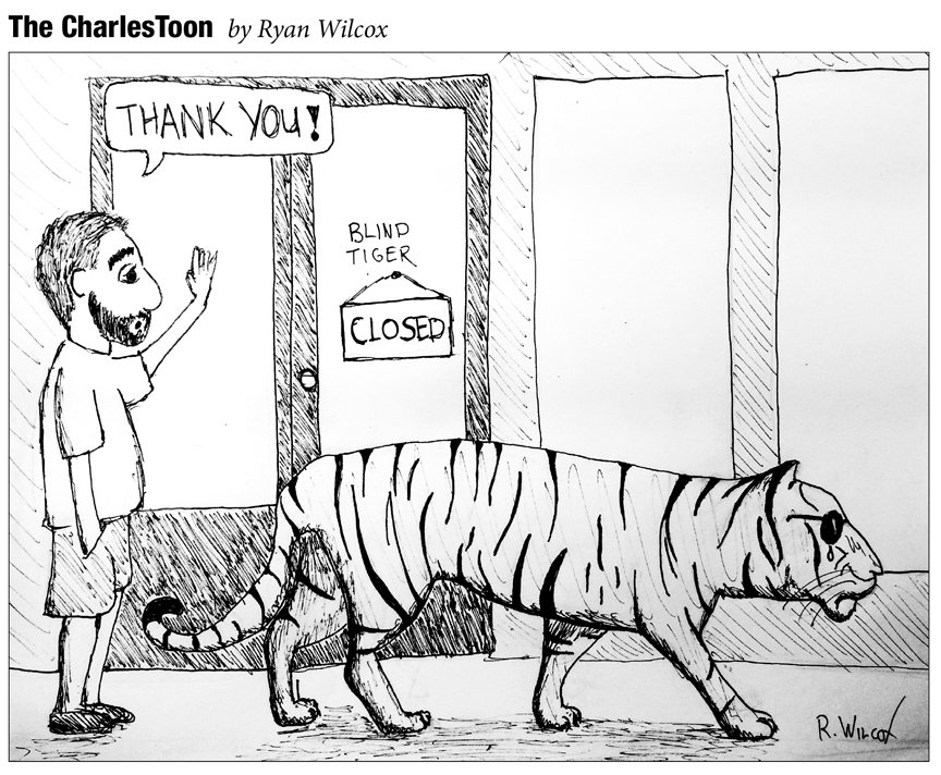 TheCharlesToon's tweet photo. In honor of @blindtigerpub , which is closing today. You will be missed! Thank you! #CHSnews #BlindTiger #CHSeats https://t.co/DfYGHTgb3X