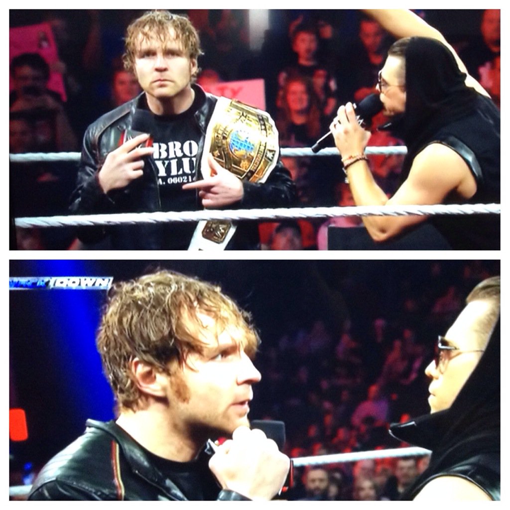 WayneBRFC7's tweet photo. When my fist goes up, your mouth goes shut!! ๐๐๐ #DeanAmbrose #DeanTV #SmackDown https://t.co/zjHZsVrces