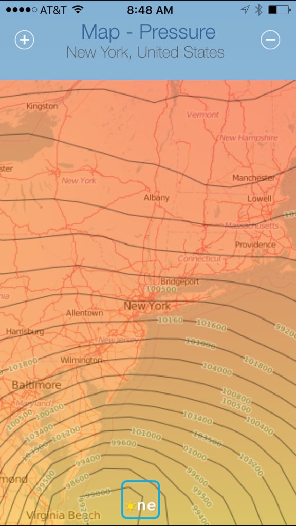 weathervana's tweet photo. #NYCBlizzard #blizzard2016 #pressuremap #weathervana #weathervanaone #washigntondc #boston https://t.co/X0pvPE4yuI