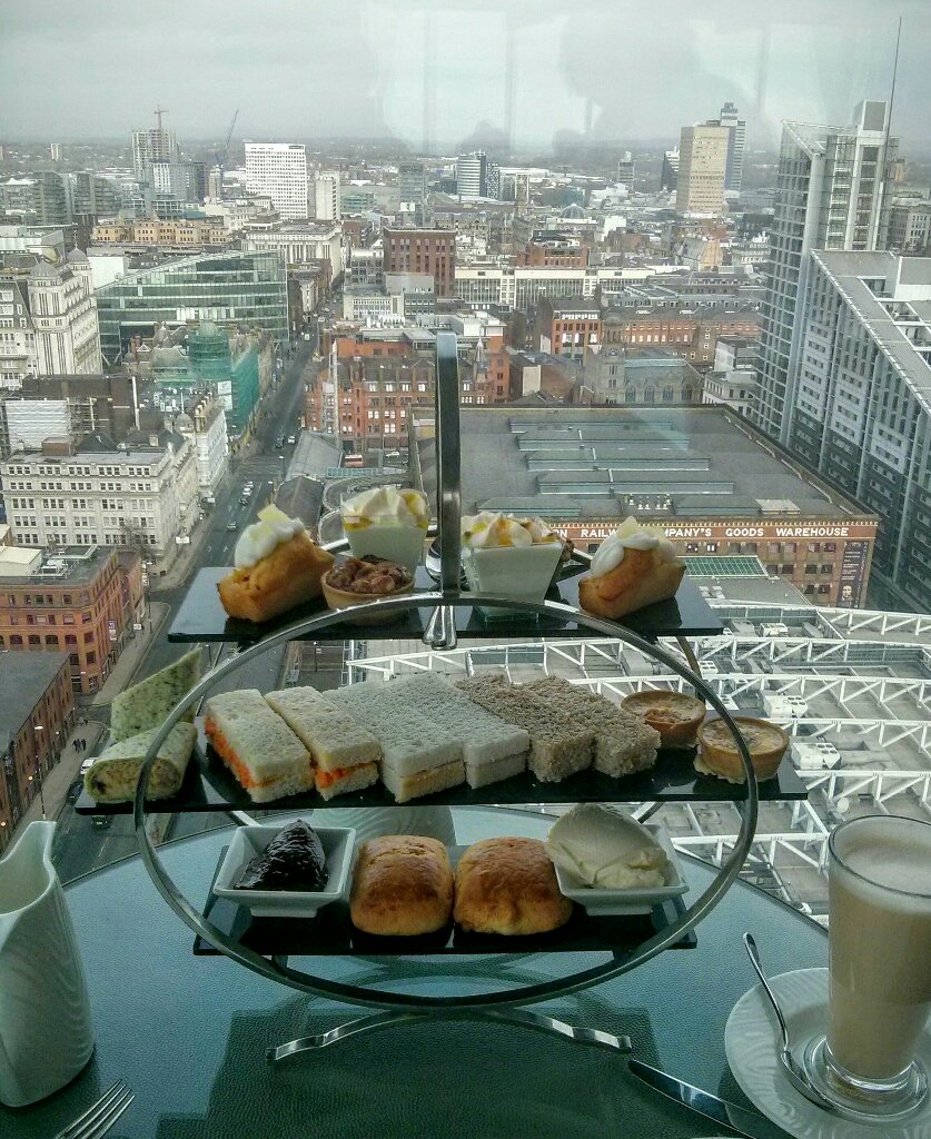 kinsonJen's tweet photo. Afternoon tea with a view @Cloud23Bar @Adams87K #Manchester #afternoontea https://t.co/dvEnlU0dvA