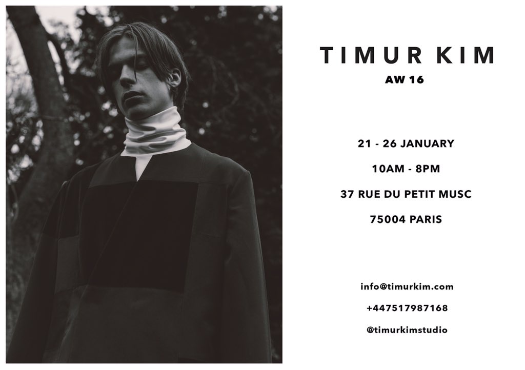 timurkimstudio's tweet photo. Timur Kim #AW16 Showroom in #Paris #timurkim #priests #peasants #tsars https://t.co/gh5TqE5m2t