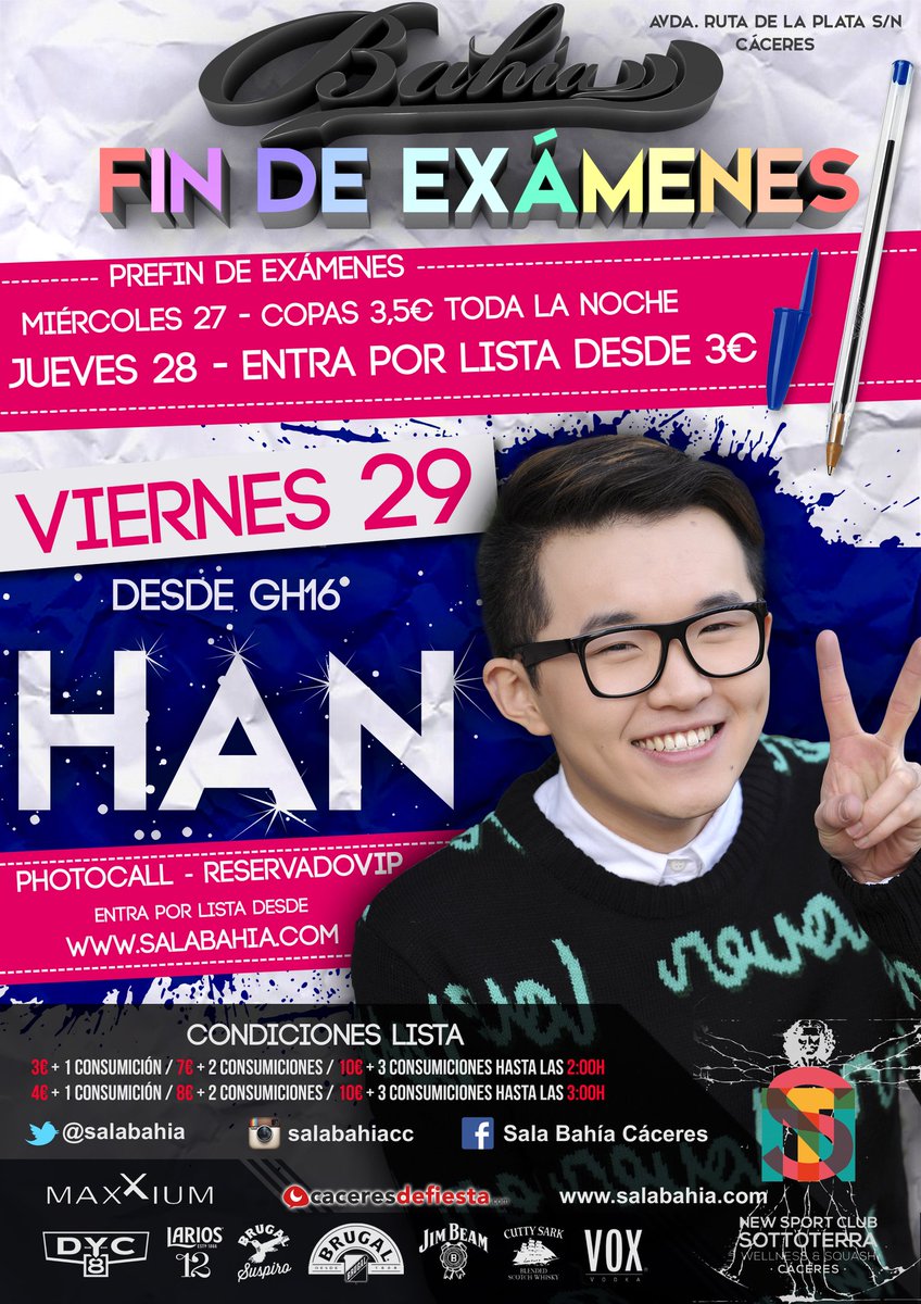 salabahia's tweet photo. 🍻🎲¡SORTEO FIN DE EXÁMENES!🎲🍻

¡Gana una botella para 4 en el VIP el viernes 29 con HAN GH16!

🍀Síguenos,RT y SUERTE🍀 https://t.co/ESjA4LpgIf