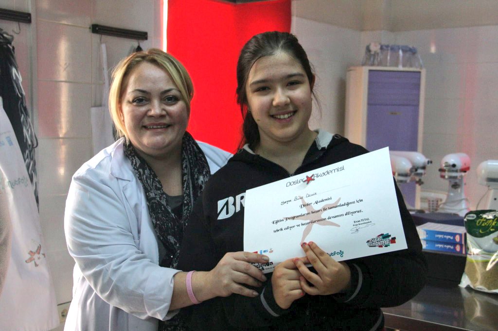 Mutfak sınıfı öğrencileri sertifikalarını aldı. 🍪🍴🎉