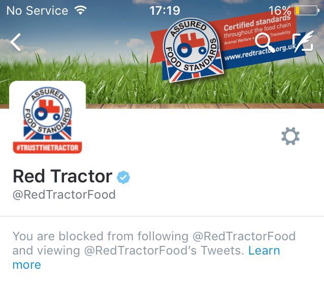 RedTractor can't be keen on my #WholeLifeAssurance views!