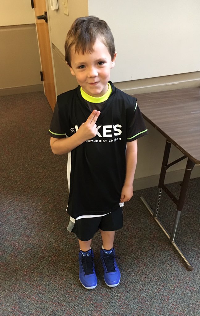 TheB24Liberator's tweet photo. my little guys 1st basketball game today! Sporting his 1st pair of basketball shoes! Dude is excited!!! #mini24 https://t.co/TSAqG5YOfL