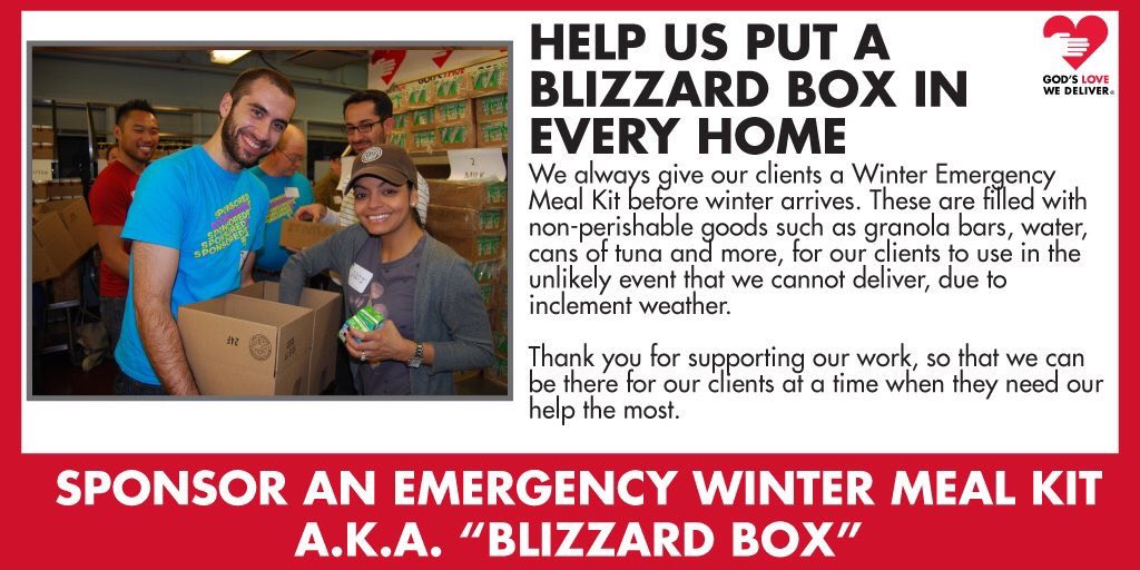 godslovenyc's tweet photo. We delivered a #BlizzardBox to each client's home. Sponsor a Box >> https://t.co/Uacs8wTiw7 #Blizzard2016 https://t.co/vt9VMKPjF0
