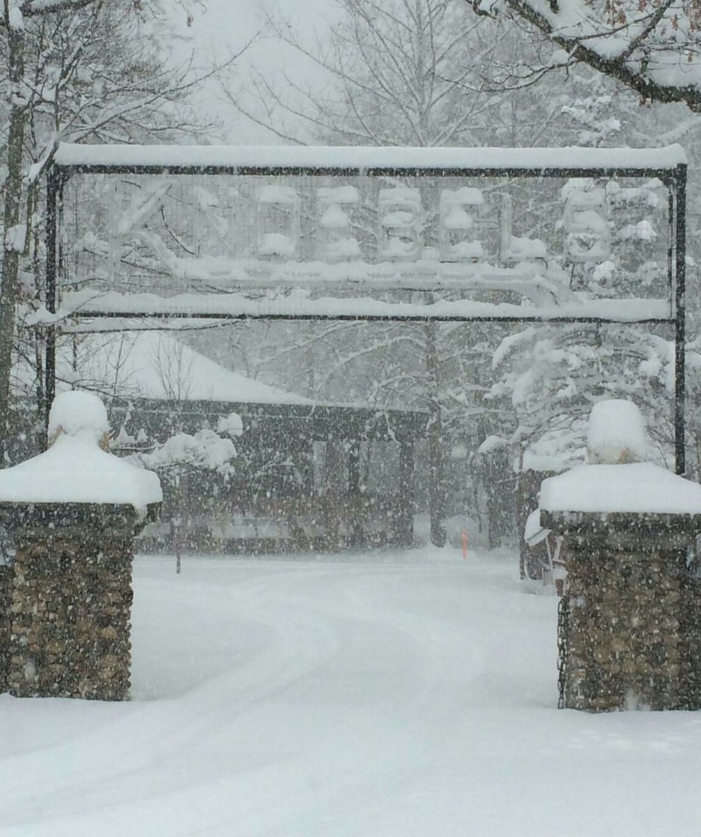 Still snowing! So far we have about 10 inches of snow! #Knoebels #blizzard2016