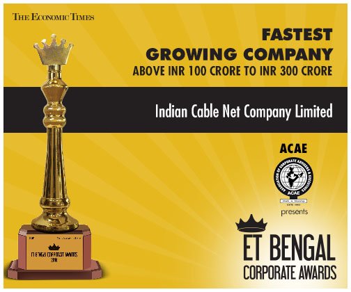 et_bca's tweet photo. Fastest Growing Company above INR 100 Crore up to INR 300 Crore – Indian Cable Net Company Limited #ETBCA 2016 https://t.co/qrbMAJRlV1