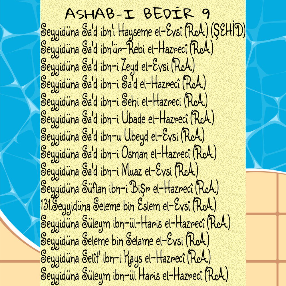 Ashab_iBedir's tweet photo. #AshabıBedir okuyoruz inşaallah.
Okuyanlar lütfen RT yapsın...

#AshabıBedirOkuyoruz https://t.co/FGhcWZo00t