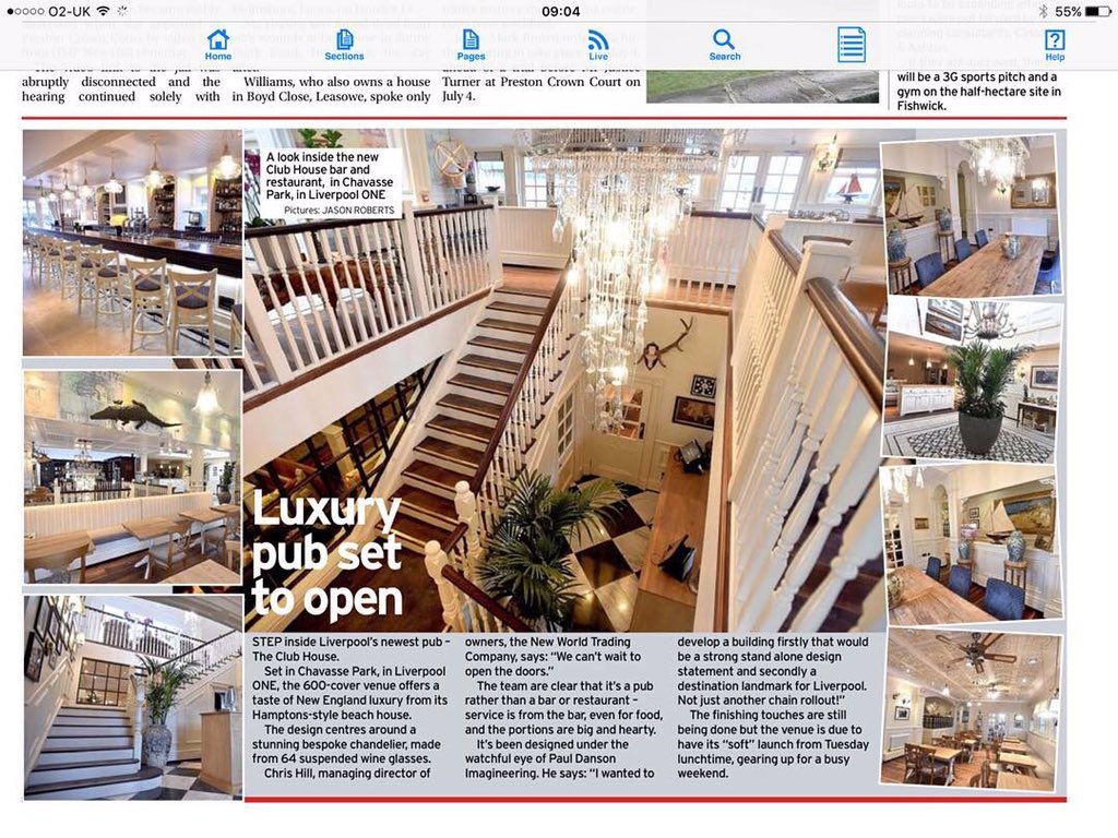 TimBacon100's tweet photo. Now this could be very interesting. Our latest The Club House set to open in two weeks Liverpool 1 https://t.co/vKK0AeQ4It