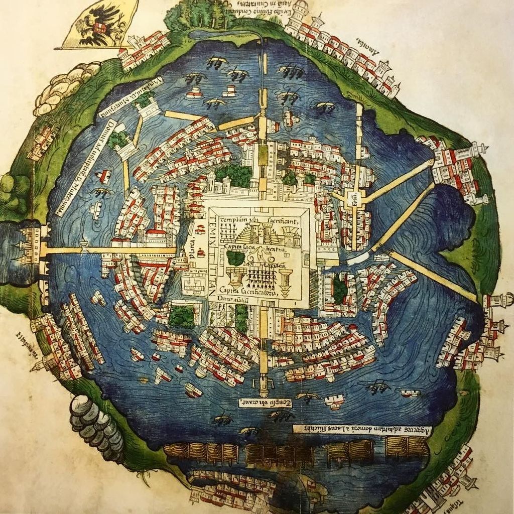 All Over the Map on Twitter: "Map of the Aztec capital Tenochtitlán