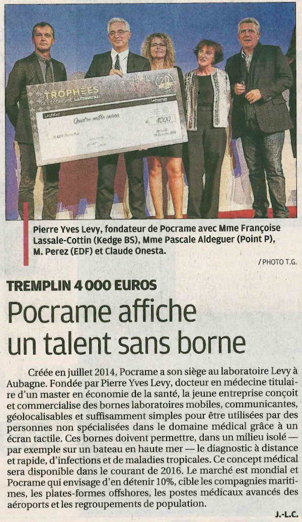 POCRAME's tweet photo. Remise du prix aux trophées de la santé 2015 #laprovence https://t.co/xuMDwFRHvS