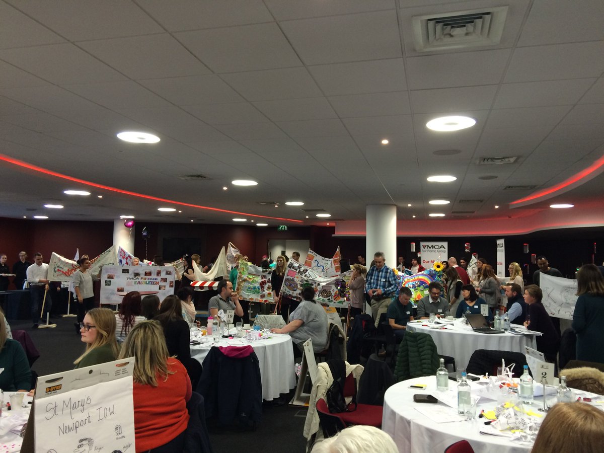 YMCAFairthorne's tweet photo. The banner competition has began #ymcaconference https://t.co/nYHy8kkwxQ