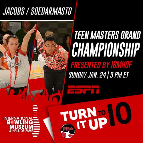 PBATour's tweet photo. Teen Masters boys & girls champions Brandon Soedarmasto & Brigitte Jacobs compete tomorrow on @espn #PBAChallenge https://t.co/76NPcZt6KV