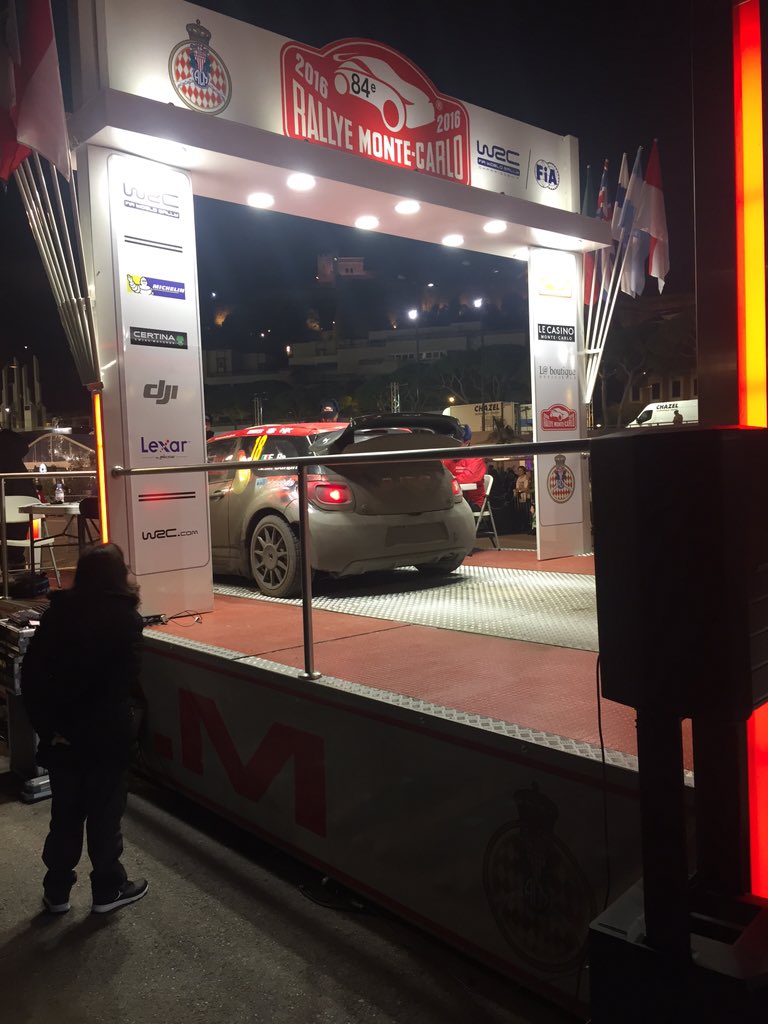 Montecarlo fine 3 tappa!22esimo x nostro equipaggio Felice e Mara sulla DS3! Grande lavoro della squadra dmax racing
