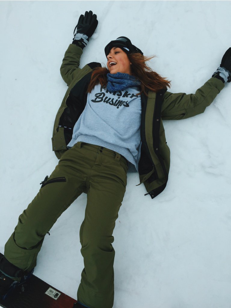 this was captured in the only millisecond of the day where I was laying down and not shredding the slopes 🏂