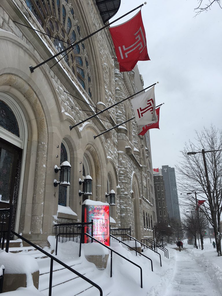 TemplarYearbook's tweet photo. Campus looks today. Be sure to send us your snow photos with #TemplarSnow https://t.co/prrP9Z2mvO