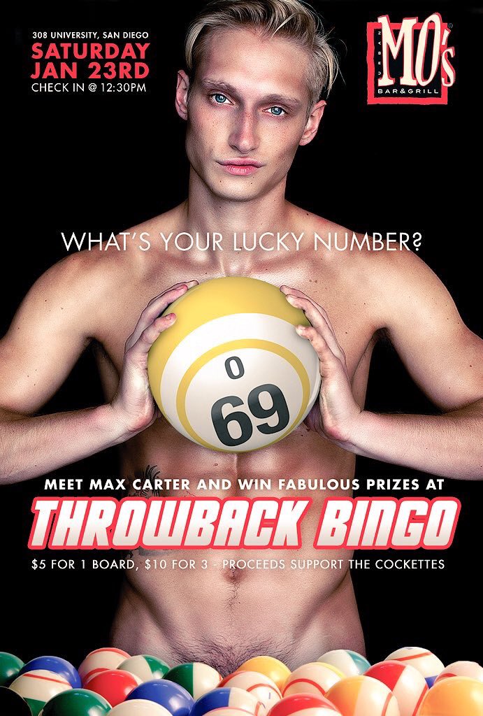 KyleRossXXX's tweet photo. If you live in San Diego, you'd better be at @mosuniverse for bingo around 12:30 noon today!! https://t.co/tyykt8eBXy