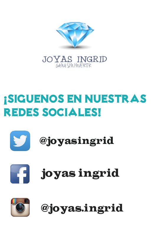 joyasingrid's tweet image. siguenos y contactanos en nuestras redes sociales