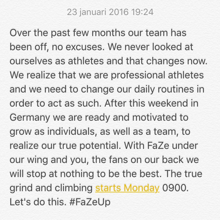 maikelele's tweet photo. Official statement from our Team. #FaZeUp #FaZeCSGO https://t.co/WuLPR7Jnan