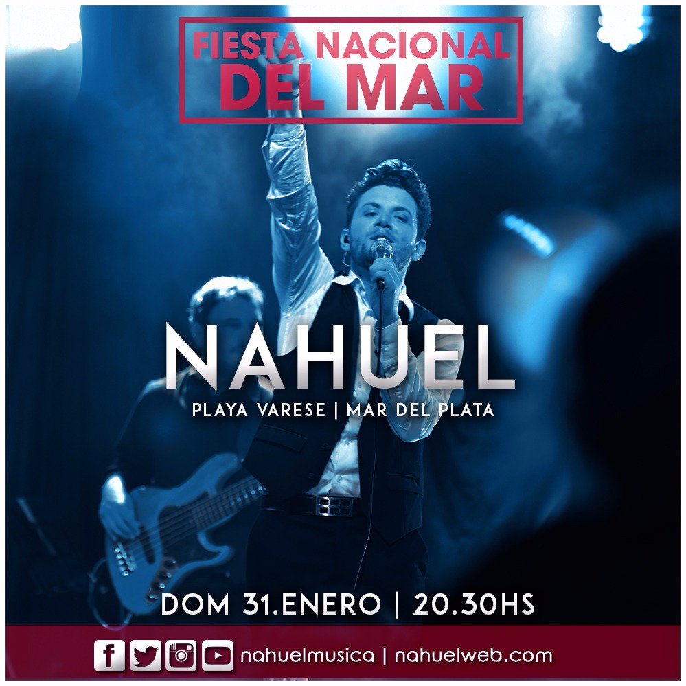 AquiEstoyBaires's tweet photo. ¡AGENDALO! 31/01 #FiestaNacionalDelMar junto a @NAHUELMUSICA 20:30 hs #PlayaVaresse https://t.co/ZlczY6X8ZI